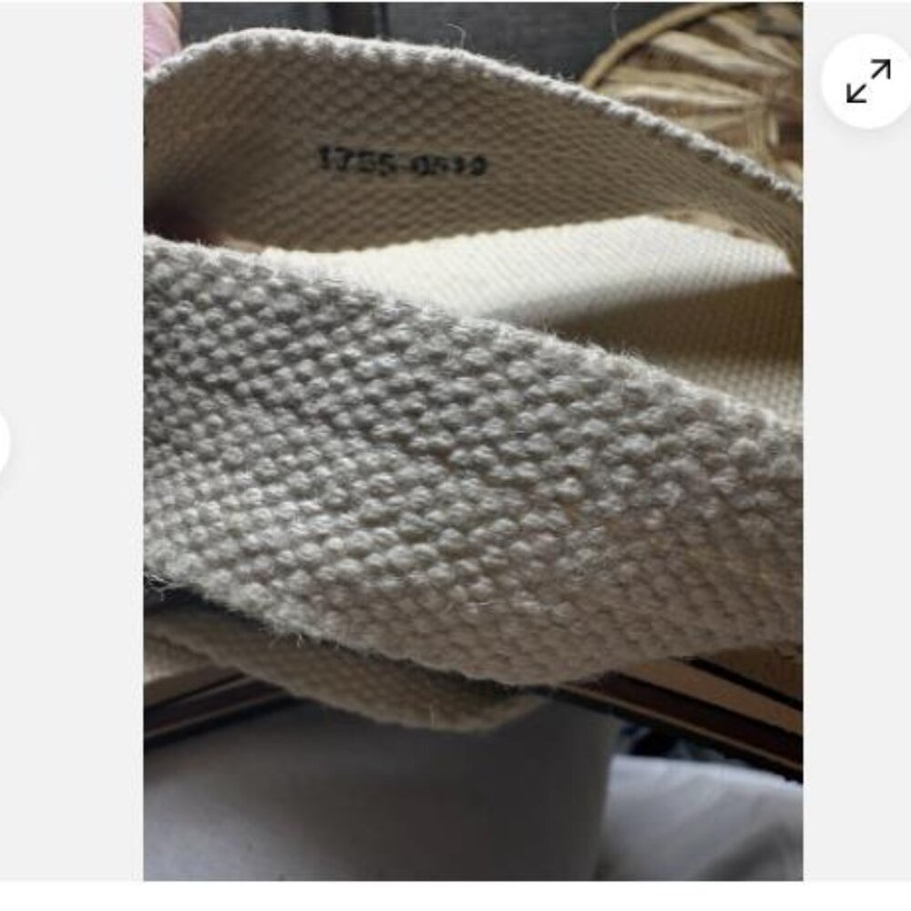 Rainbow Sandals Womens Sz 10 Flip Flop Thong Flats Comfort Beige Fabric Slip On - Picture 8 of 9